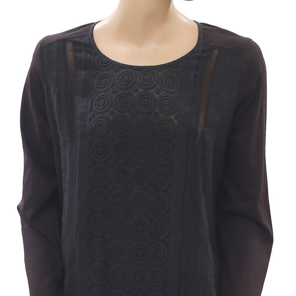 Chico's Floral Embroidered Blouse Top M - Picture 2 of 4